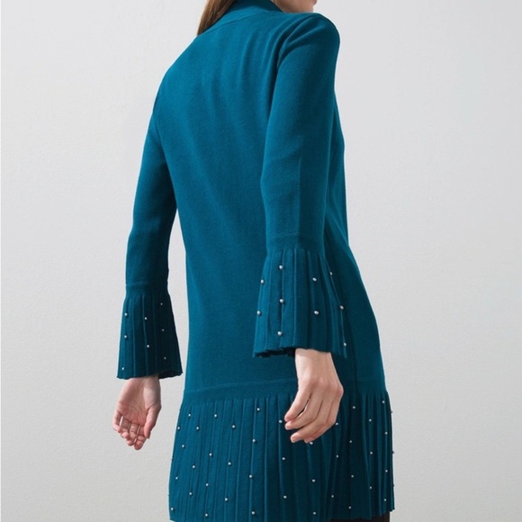 Chico's Beaded Cardigan Burgundy Longline Pleated Women’s Size 12 (L) Chico’s 2 - Picture 12 of 12